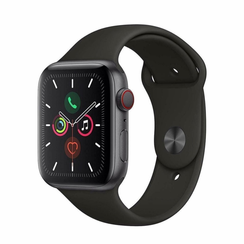 Apple Watch Series 5 GPS, 40mm Space Gray Aluminum Case with Black Sport Band